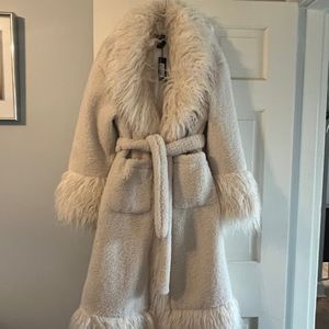 Oversized sherpa coat